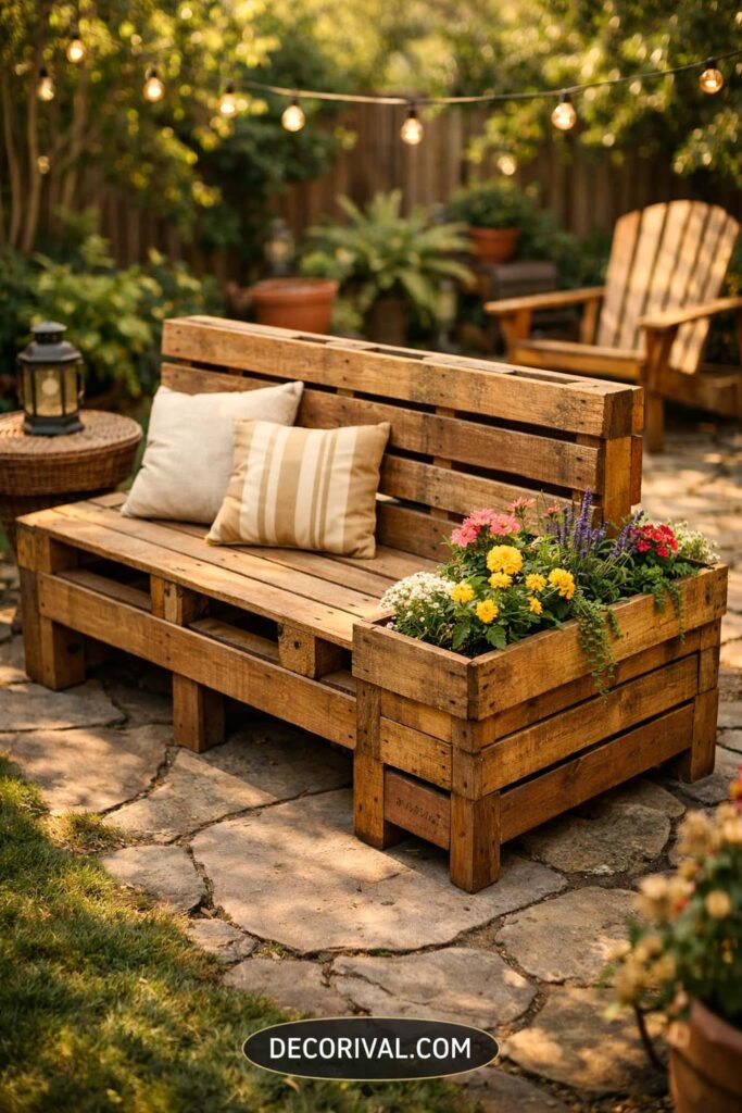 Pallet Planter Bench