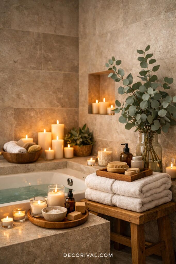 Spa Bathroom Aromatherapy Decor