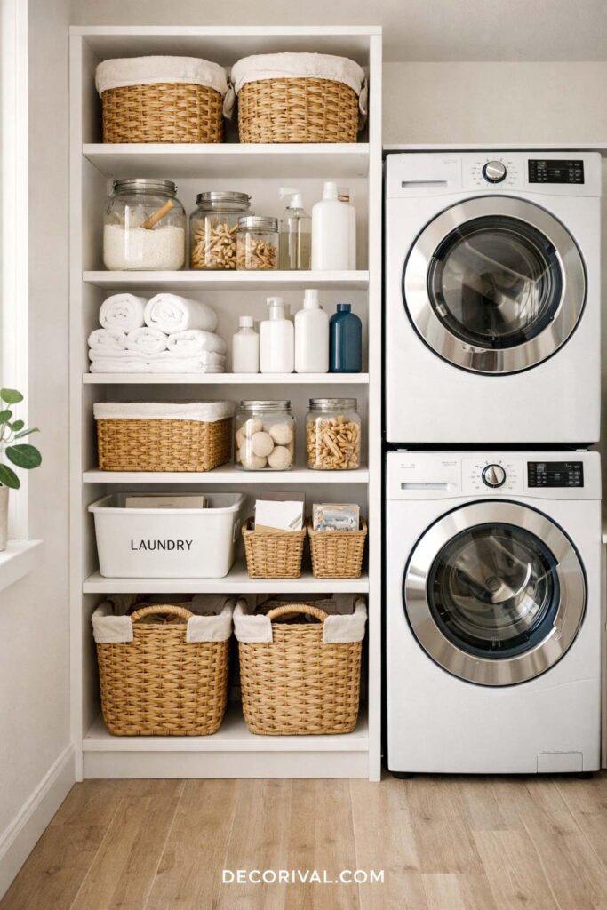 Vertical Laundry Room Storage System