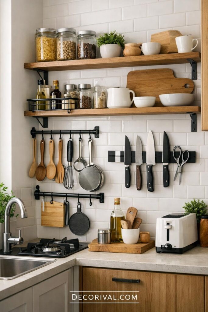 Vertical Storage Tiny Kitchen