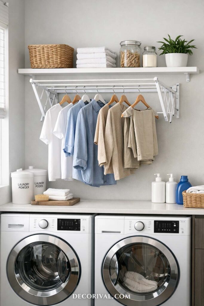 Wall-Mounted Laundry Drying Rack