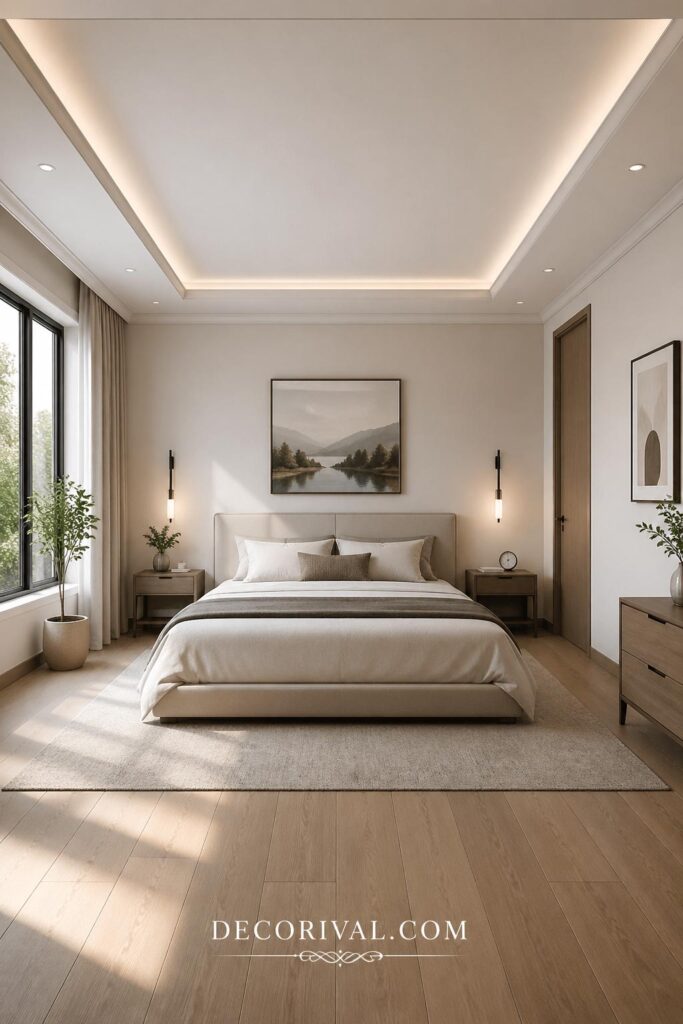 Smart Bedroom Layout with Open Space