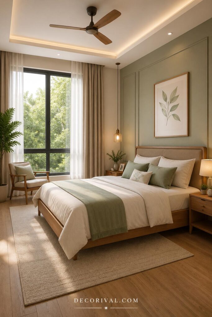 Soft Neutral and Color Balanced Bedroom