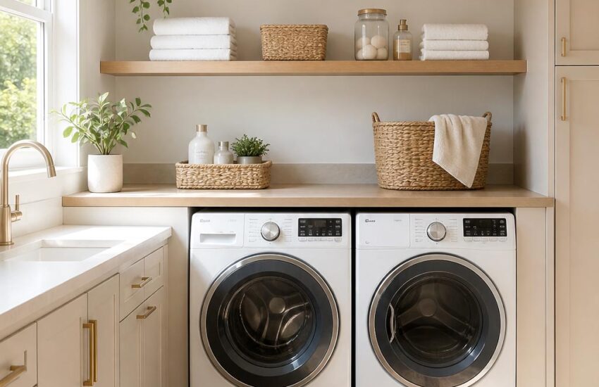 Modern Organized Laundry Room Setup